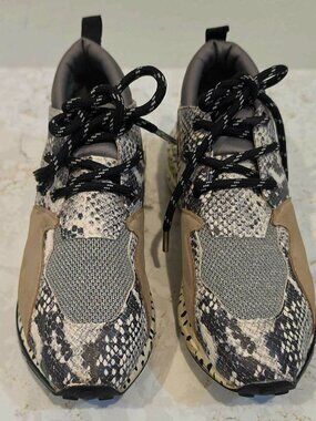 Steve Madden Cliff Sneakers Womens 9M Snakeskin Colorway Chunky Platform Shoes